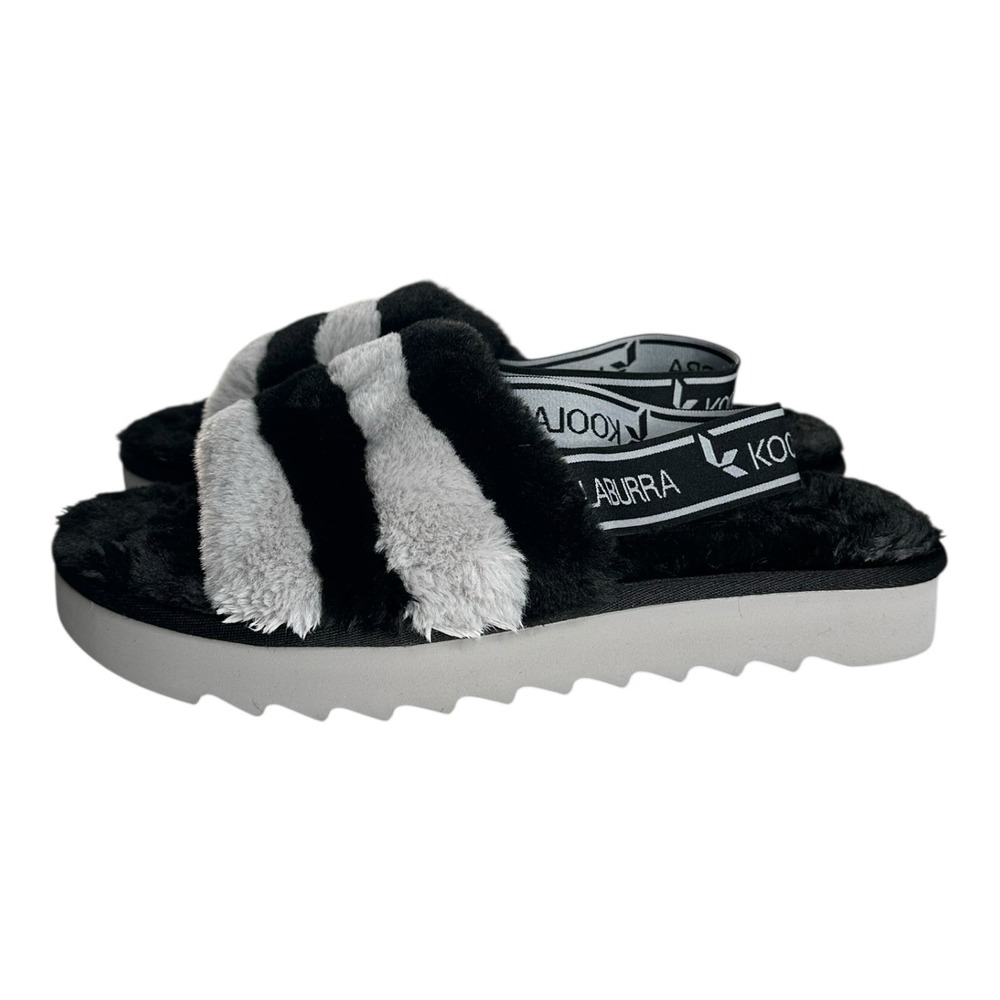 Koolaburra by UGG Back-Strap Women Sandals Fuzz'n II Stone Gray Size 10